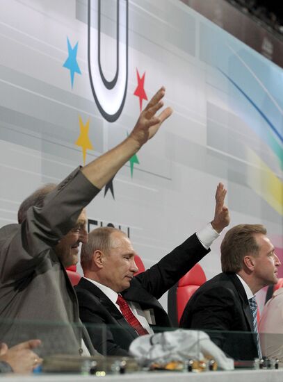 Vladimir Putin at opening ceremony of 2013 Universiade in Kazan