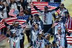 The US national team parading at the opening ceremony of the 27th World University Summer Games at the Kazan Arena stadium, Kazan. Location: Russia, Republic of Tatarstan, Kazan. Author: Ramil Sitdikov/Sputnik. Opening ceremony of 27th World Summer Universiade in Kazan