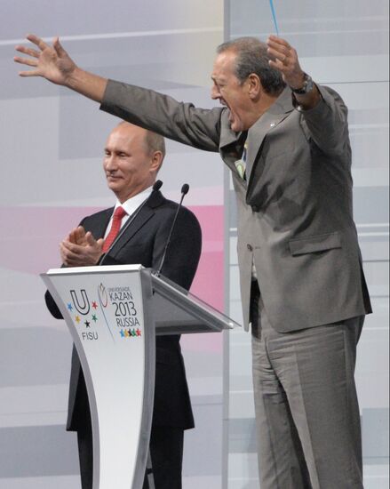 Vladimir Putin at opening ceremony of 2013 Universiade in Kazan