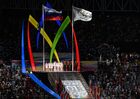 Raising the FISU flag at the opening ceremony of the 27th World Summer Universiade 2013 in Kazan Arena stadium in Kazan. Location: Russia, Republic of Tatarstan, Kazan. Author: Alexey Filippov/Sputnik. Opening ceremony of 27th World Summer Universiade in Kazan