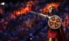 Actress performs in the opening ceremony of the 27th World University Summer Games at the Kazan Arena stadium, Kazan. Location: Russia, Republic of Tatarstan, Kazan. Author: Vladimir Astapkovich/Sputnik. Opening ceremony of 27th World Summer Universiade in Kazan