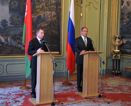 Russian, Belarus foreign ministers' meeting