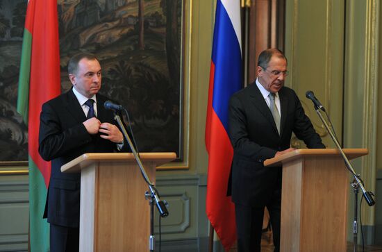 Russian, Belarus foreign ministers' meeting
