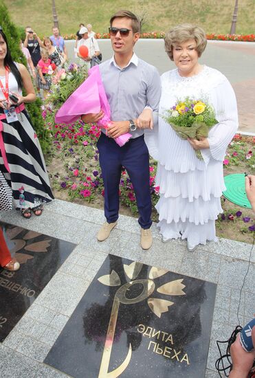 Unveiling Edita Piekha star in Vitebsk