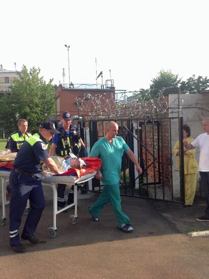 Persons injured in road accident delivered to hospital