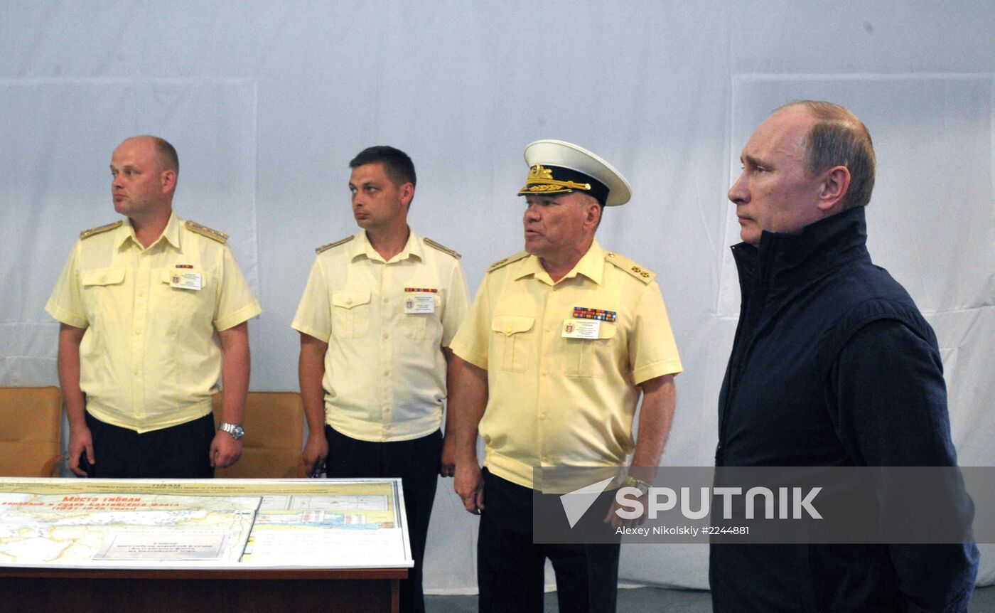 Vladimir Putin visits Hogland Island in Gulf of Finland