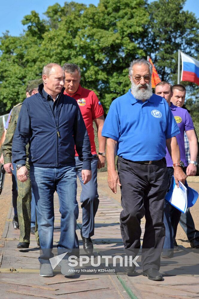 Vladimir Putin visits Hogland Island in Gulf of Finland