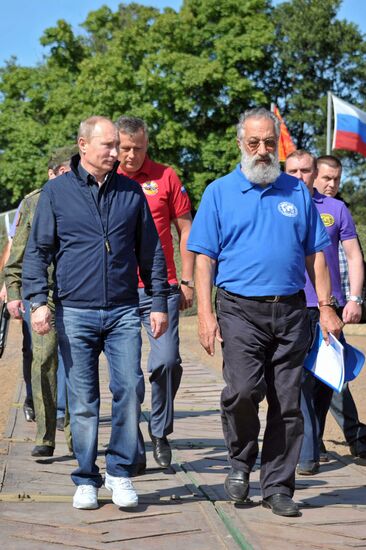 Vladimir Putin visits Hogland Island in Gulf of Finland