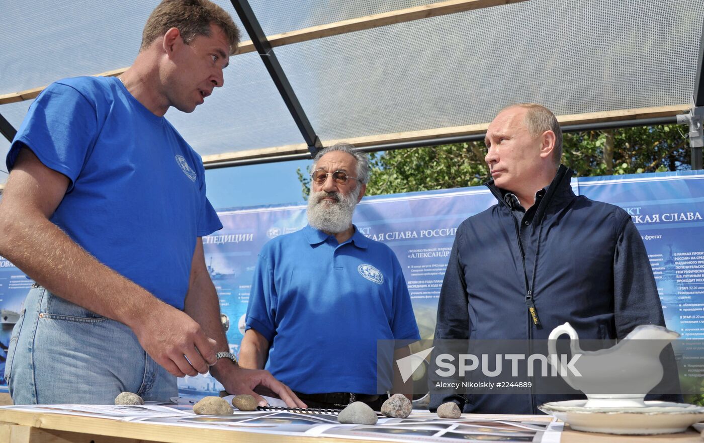 Vladimir Putin visits Hogland Island in Gulf of Finland