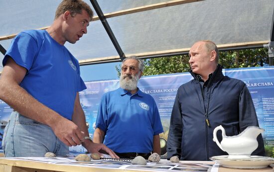 Vladimir Putin visits Hogland Island in Gulf of Finland