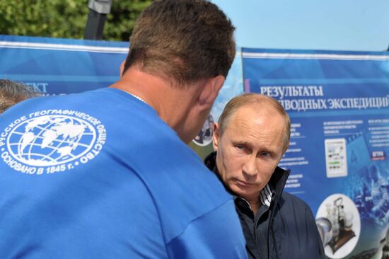 Vladimir Putin visits Hogland Island in Gulf of Finland