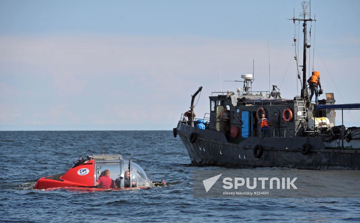 Vladimir Putin visits Hogland Island in Gulf of Finland