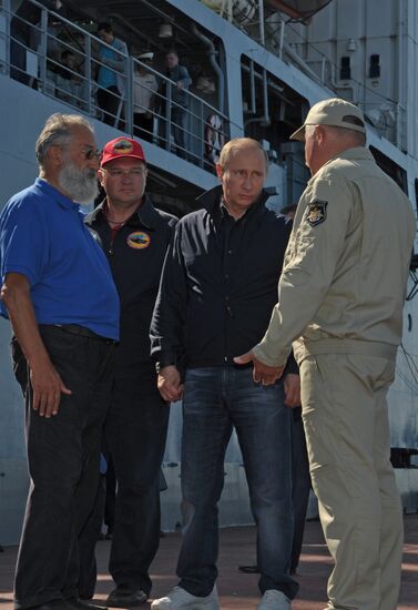 Vladimir Putin visits Hogland Island in Gulf of Finland