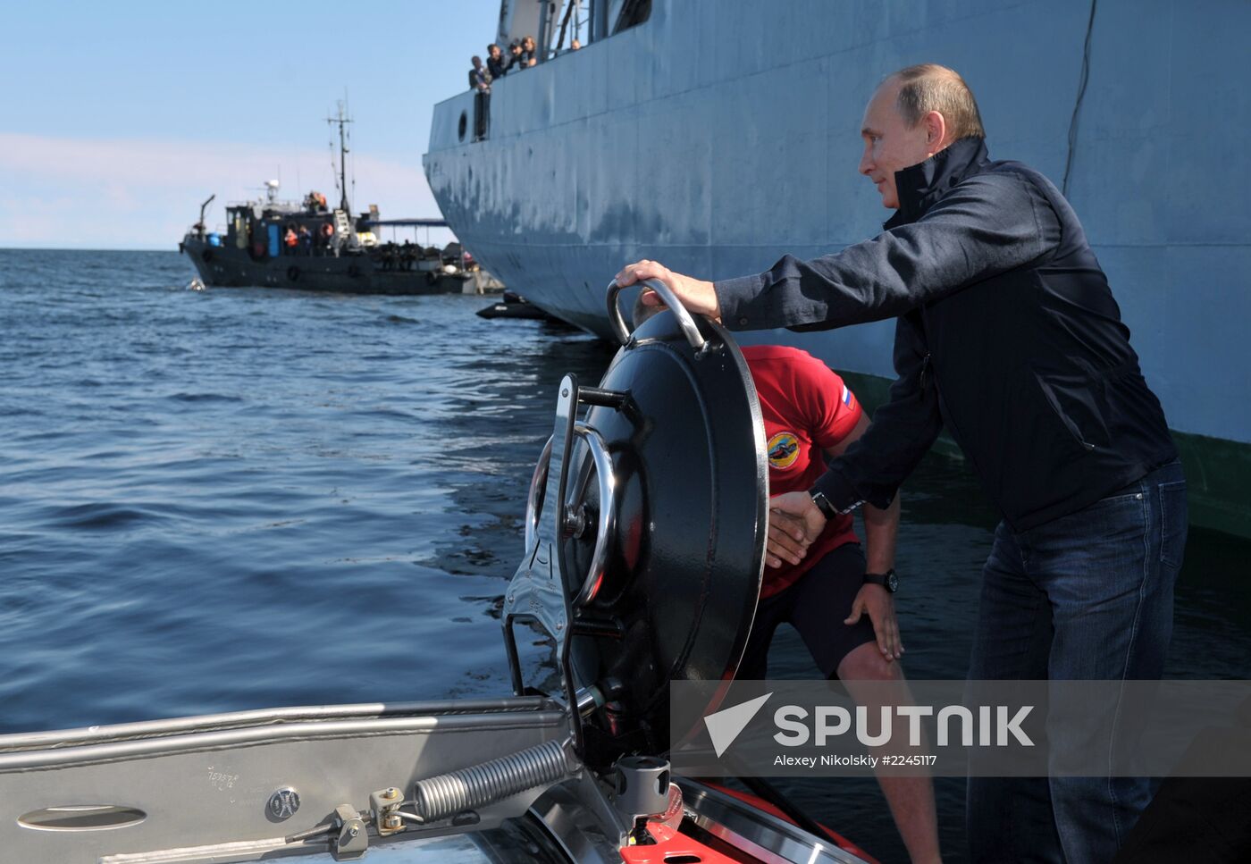 Vladimir Putin visits Hogland Island in Gulf of Finland