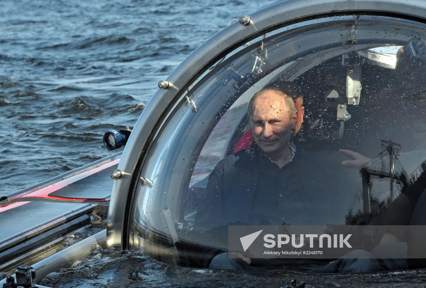Vladimir Putin visits Hogland Island in Gulf of Finland