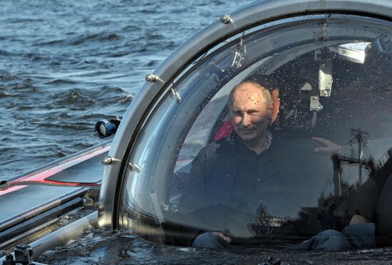 Vladimir Putin visits Hogland Island in Gulf of Finland