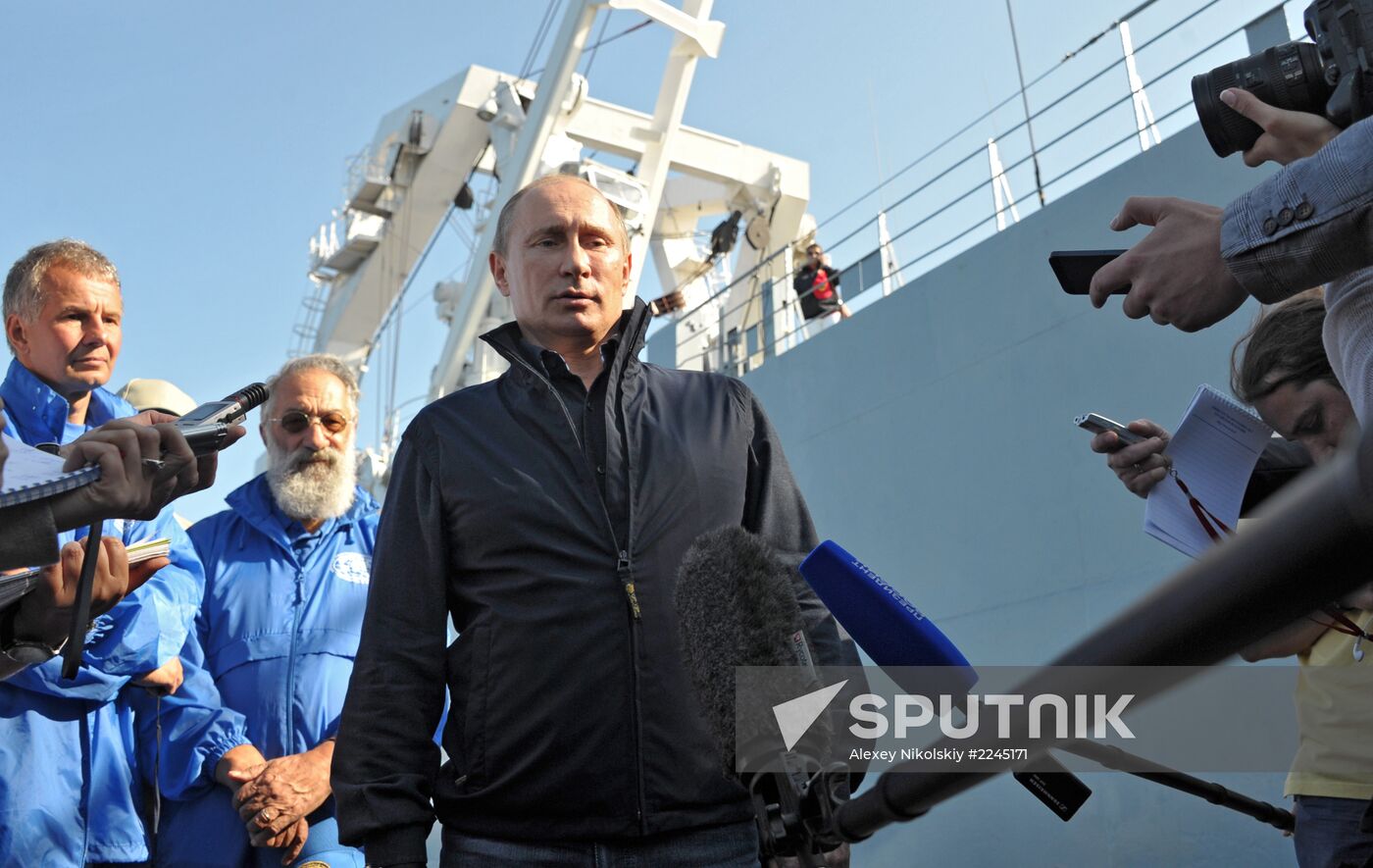 Vladimir Putin visits Hogland Island in Gulf of Finland