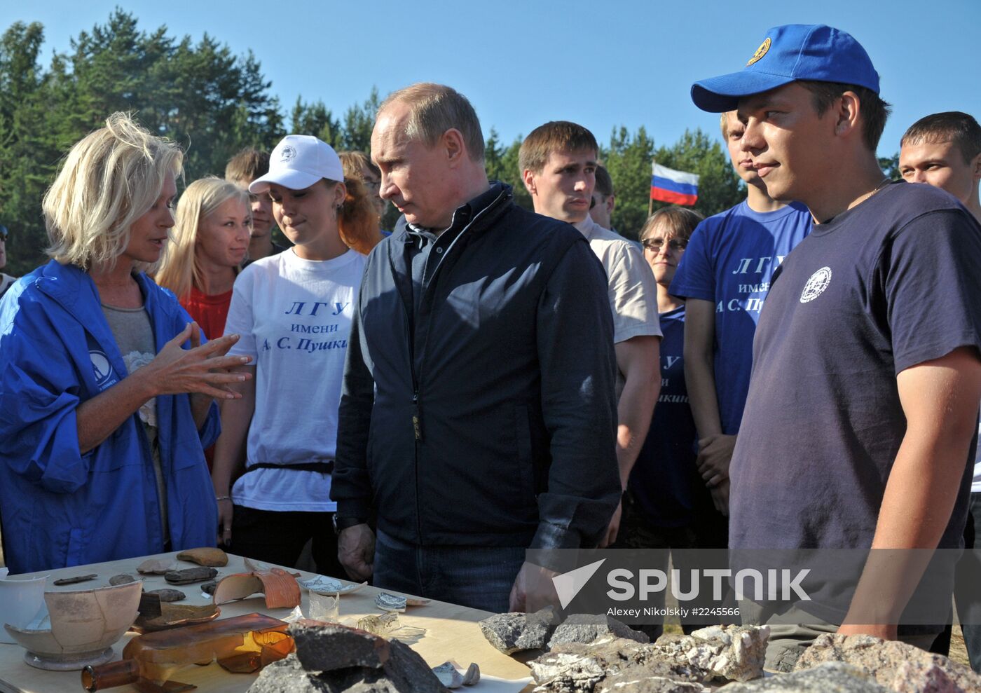 Vladimir Putin visits Hogland Island in Gulf of Finland