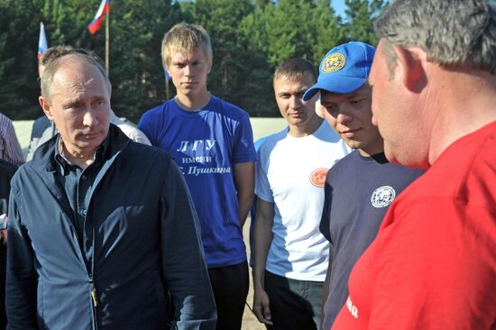 Vladimir Putin visits Hogland Island in Gulf of Finland