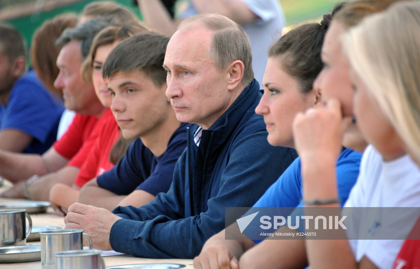 Vladimir Putin visits Hogland Island in Gulf of Finland