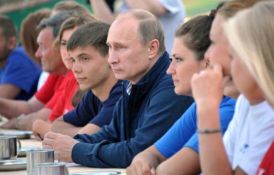 Vladimir Putin visits Hogland Island in Gulf of Finland