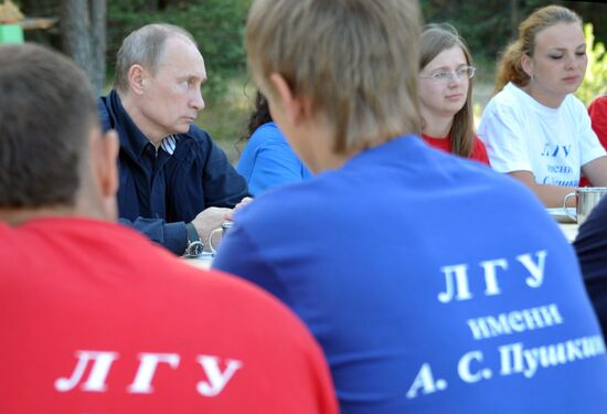 Vladimir Putin visits Hogland Island in Gulf of Finland