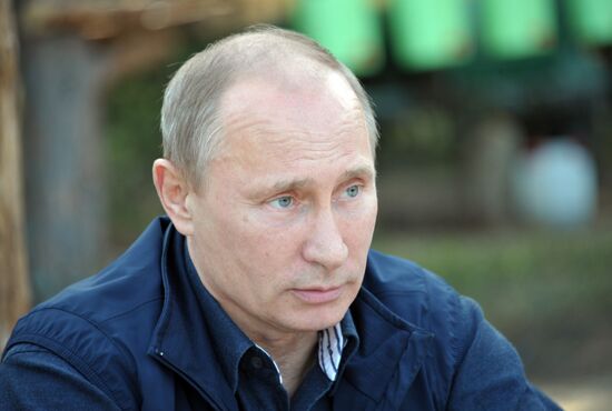 Vladimir Putin visits Hogland Island in Gulf of Finland