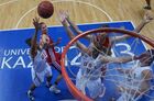 Members of the Russian and the USA national teams during the finals in women’s basketball at the 27th World University Summer Games in Kazan. Location: Russia, Republic of Tatarstan, Kazan. Author: Grigoriy Sokolov/Sputnik. 2013 Universiade. Day Ten. Basketball Women. Finals