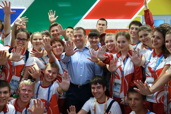 Dmitry Medvedev attends 2013 Universiade in Kazan