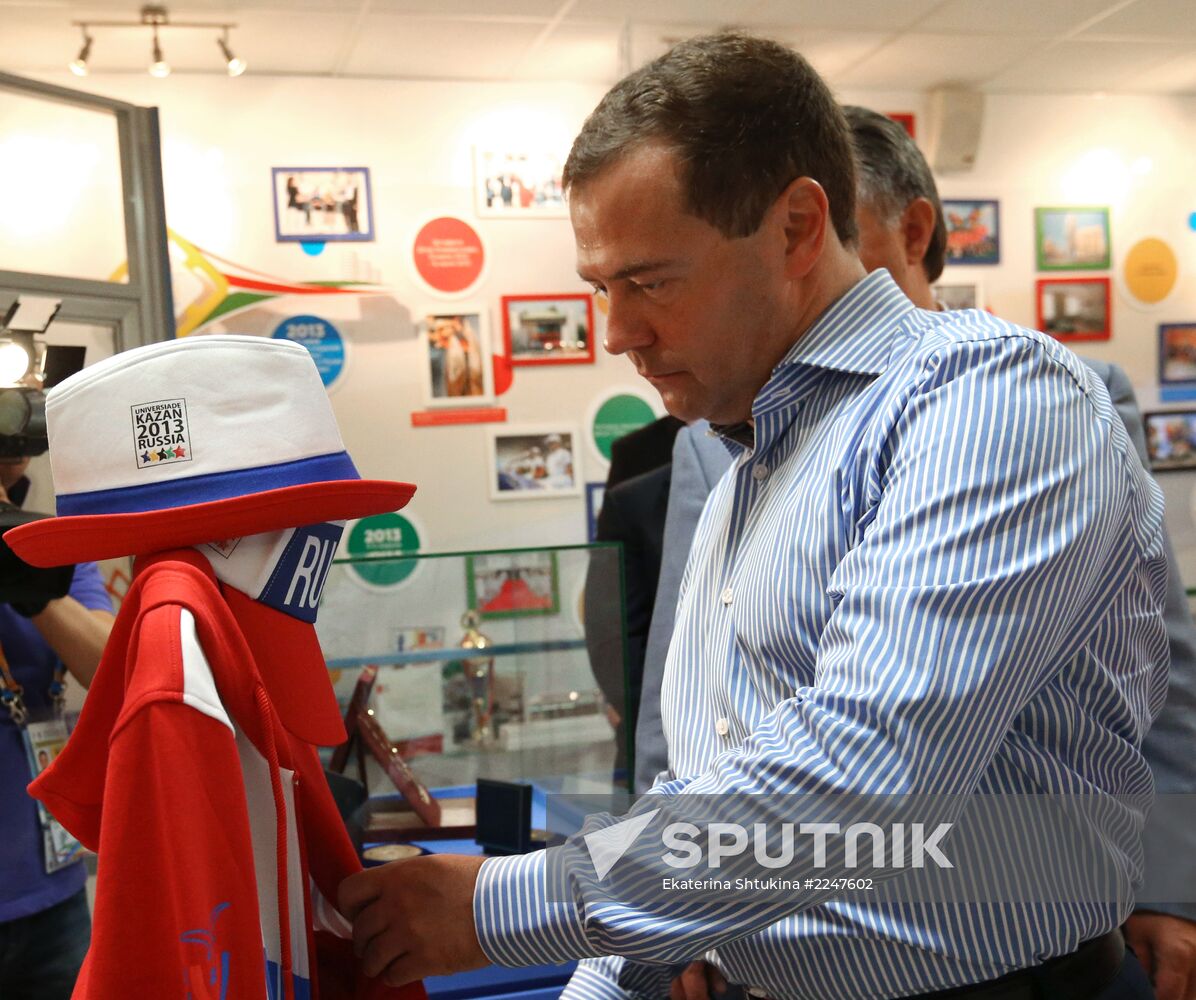 Dmitry Medvedev attends 2013 Universiade in Kazan