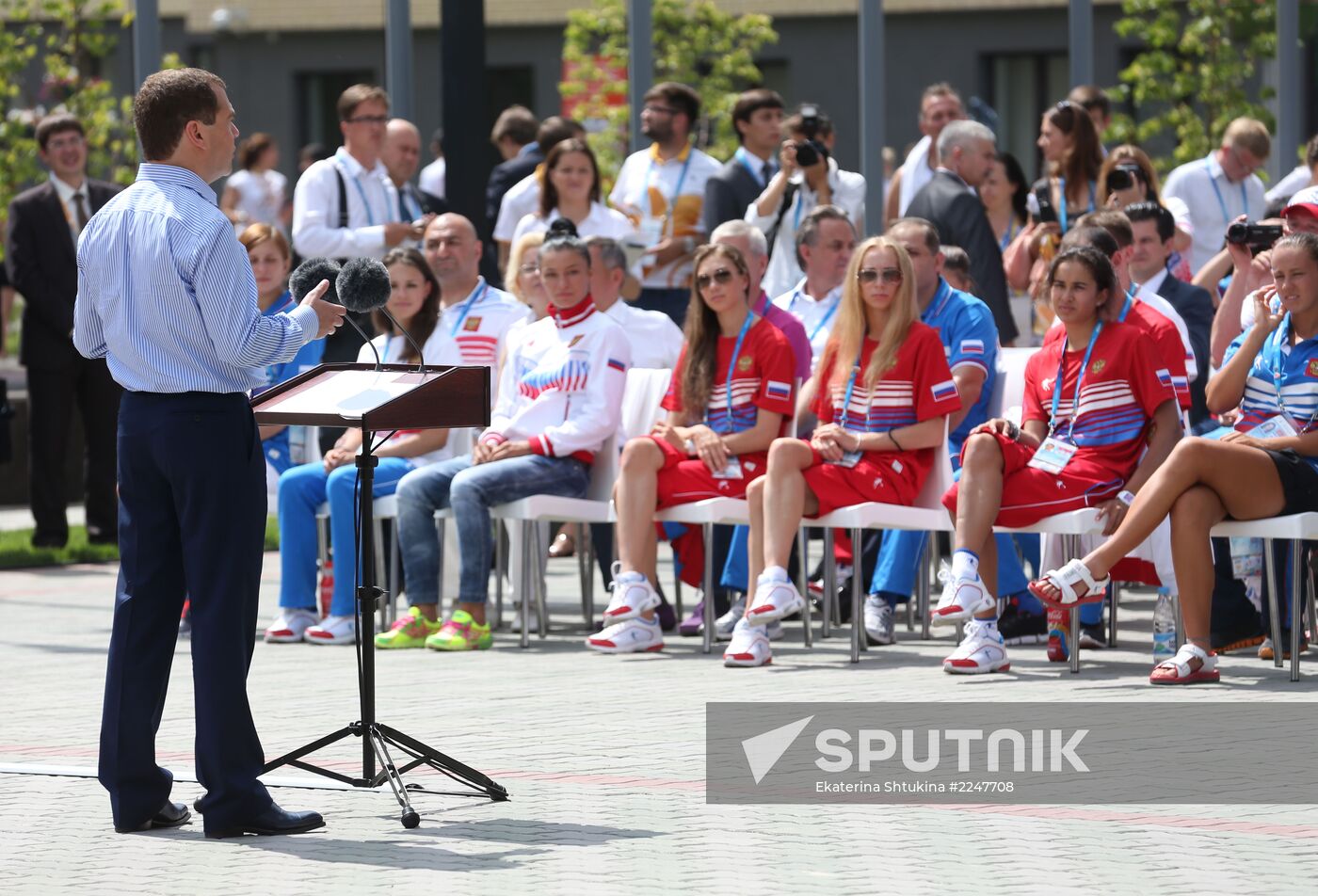Dmitry Medvedev attends 2013 Universiade in Kazan