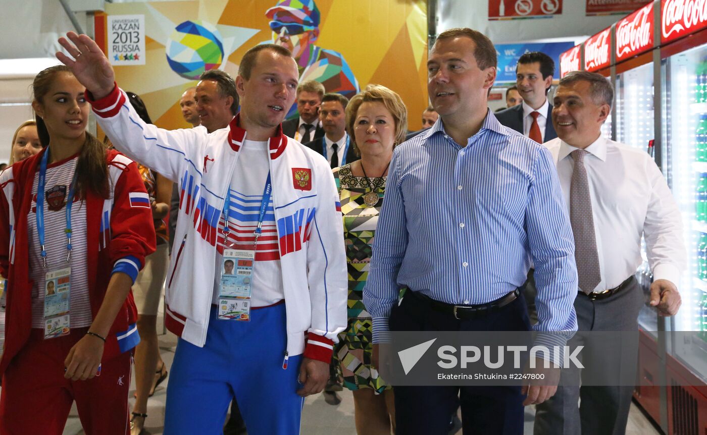 Dmitry Medvedev attends 2013 Universiade in Kazan