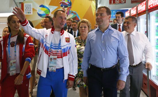 Dmitry Medvedev attends 2013 Universiade in Kazan