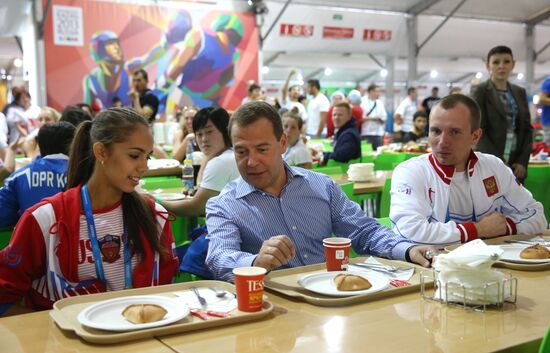Dmitry Medvedev attends 2013 Universiade in Kazan