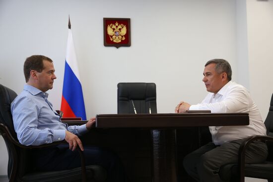 Dmitry Medvedev attends 2013 Universiade in Kazan