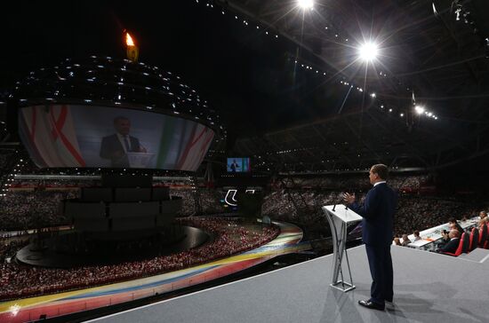 Dmitry Medvedev attends 2013 Universiade in Kazan