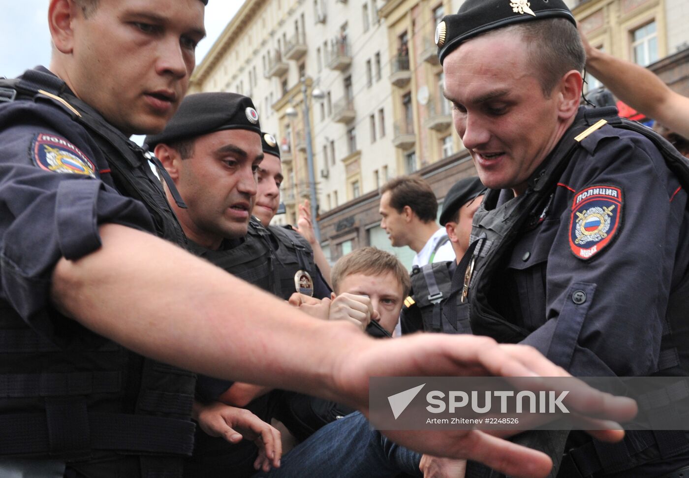 Rally by Aleksei Navalny's supporters in Manezh Square