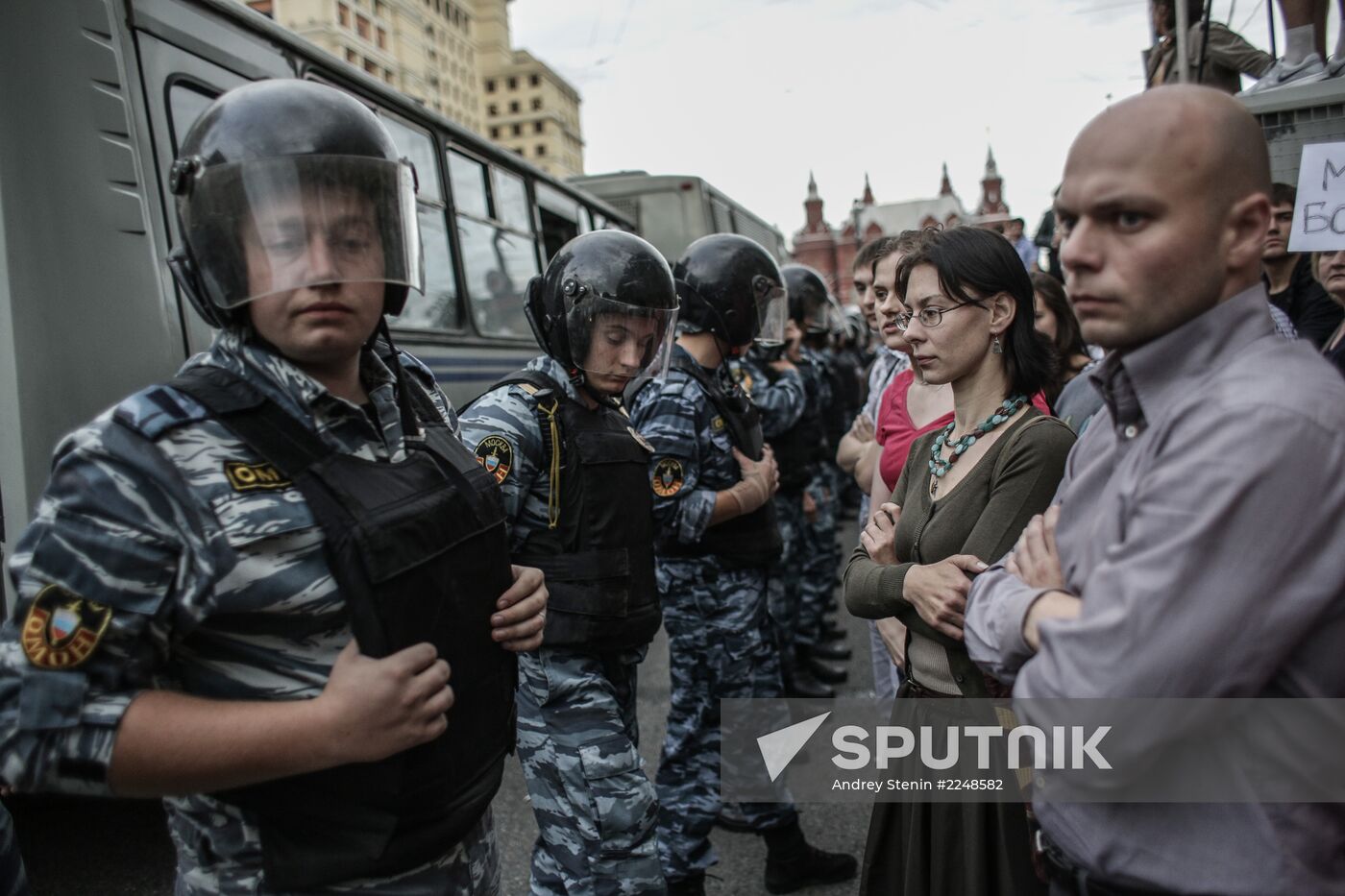 Rally by Aleksei Navalny's supporters in Manezh Square