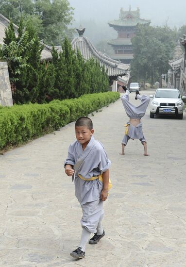 Shaolin Buddhist Monastery in China