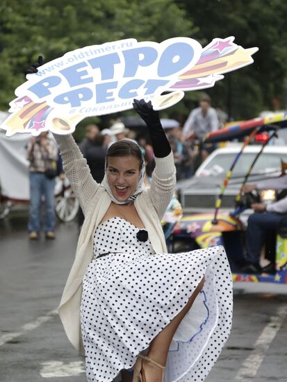 Vintage car show "Retro-Fest" in Sokolniki