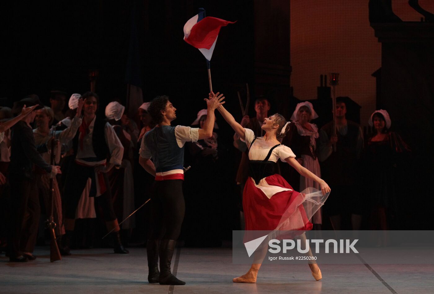 Dress rehearsal of ballet Flames of Paris