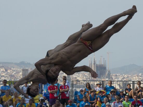 FINA World Aquatics Championships. Day 4. Synchronized diving.
