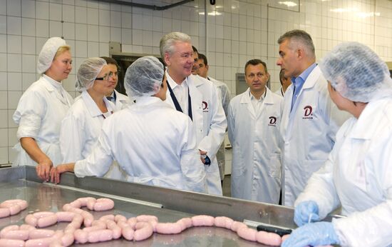 Sergei Sobyanin visits Dymovsky Meatpacking Plant