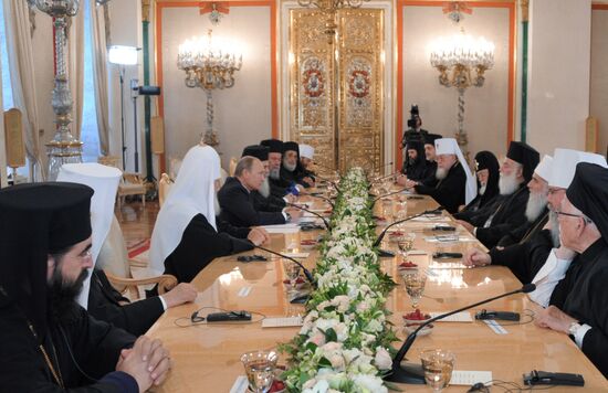 Vladimir Putin meets with top Orthodox Church clergy