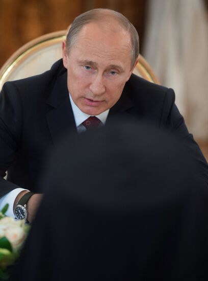 Vladimir Putin meets with top Orthodox Church clergy