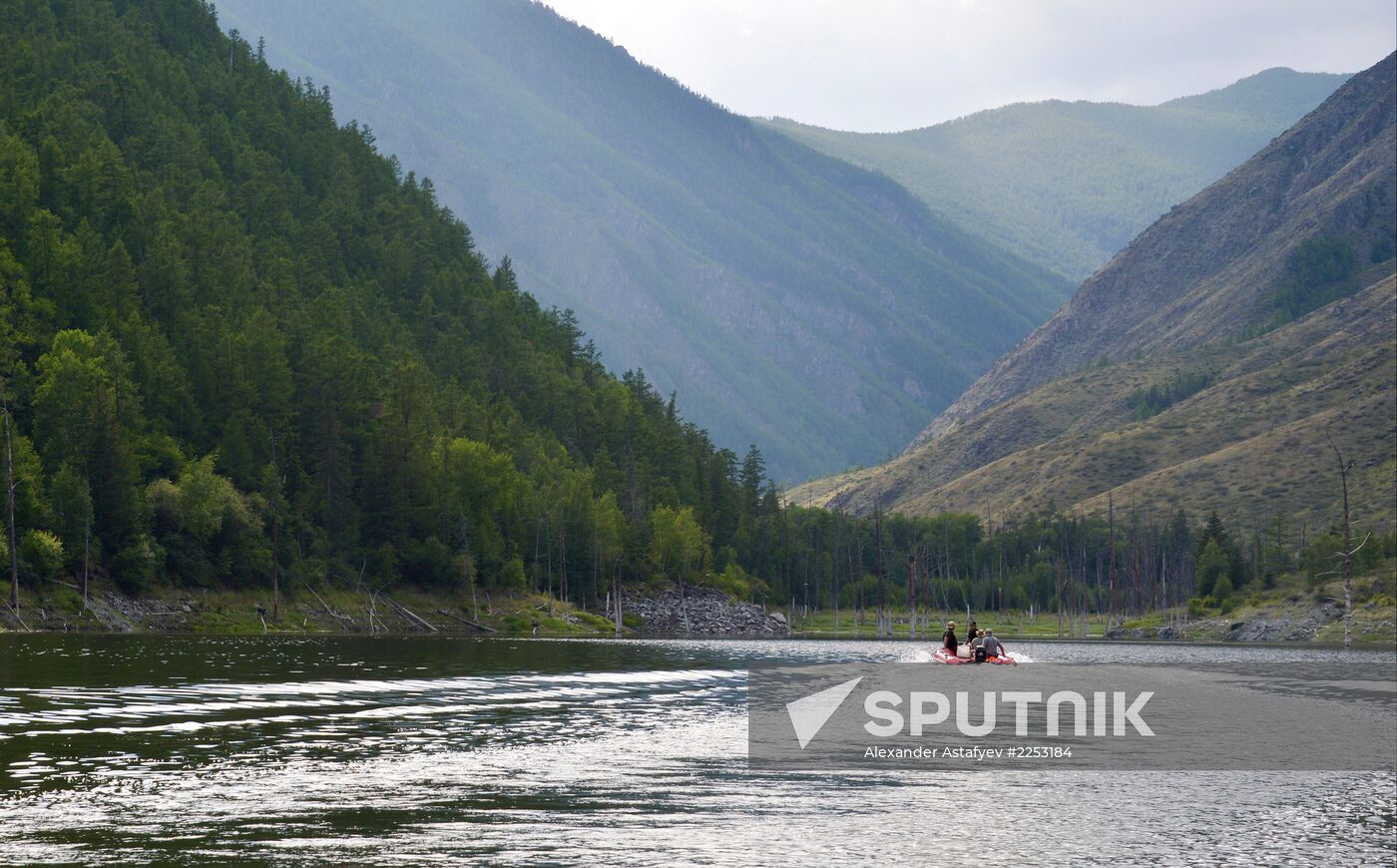 Vladimir Putin and Dmitry Medvedev on holiday