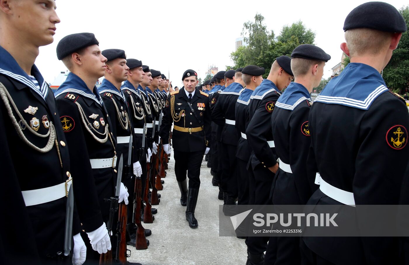 Parade rehearsal for RF Navy Day in Baltiysk