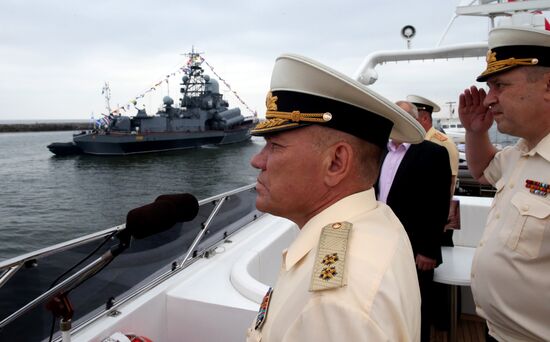 Parade rehearsal for RF Navy Day in Baltiysk