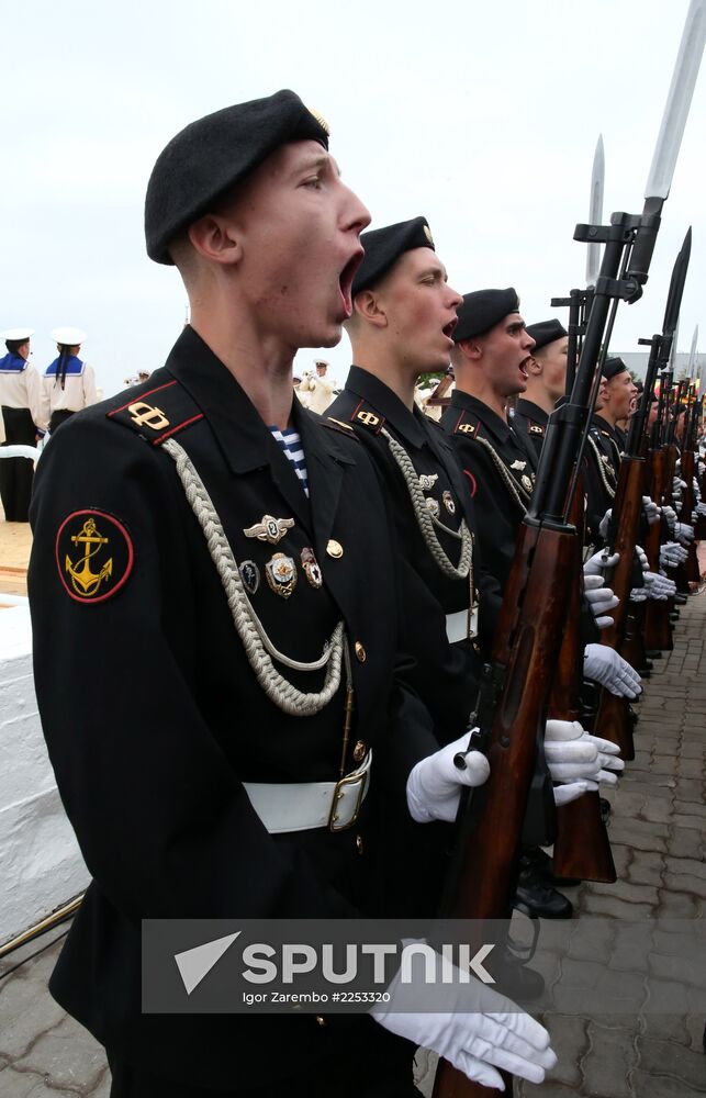Parade rehearsal for RF Navy Day in Baltiysk