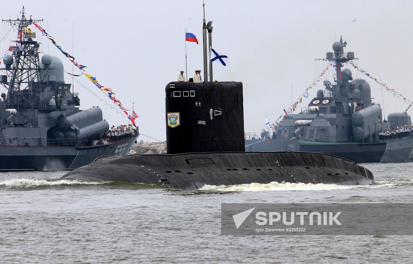 Parade rehearsal for RF Navy Day in Baltiysk